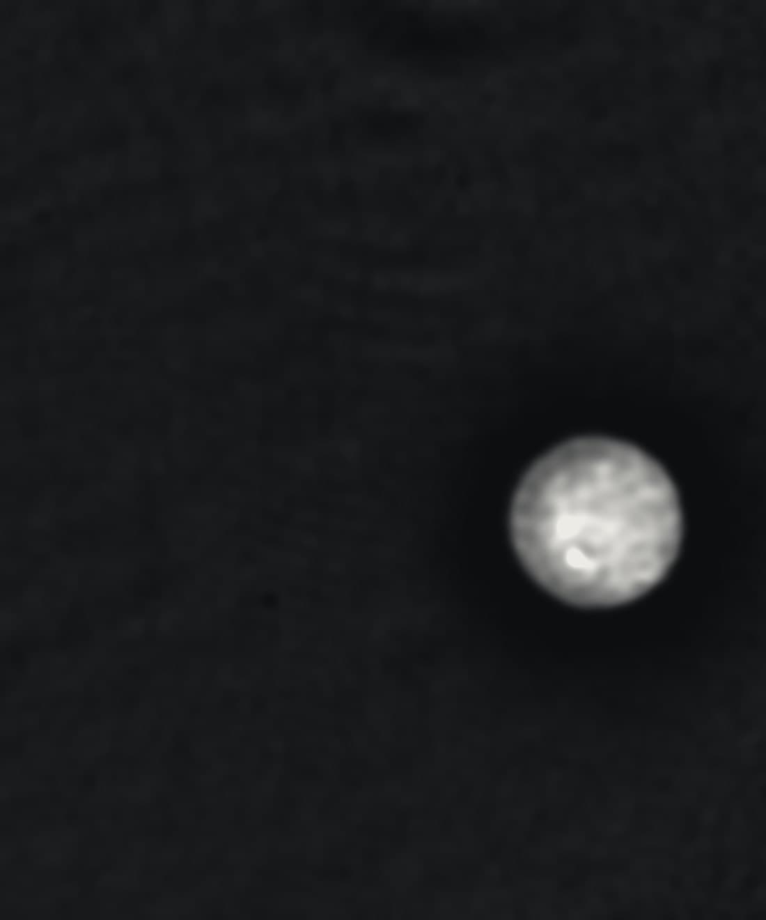 Planche de mesure : cellule en suspension en imagerie de phase quantitative, diamètre mesuré de 12,4 µm.